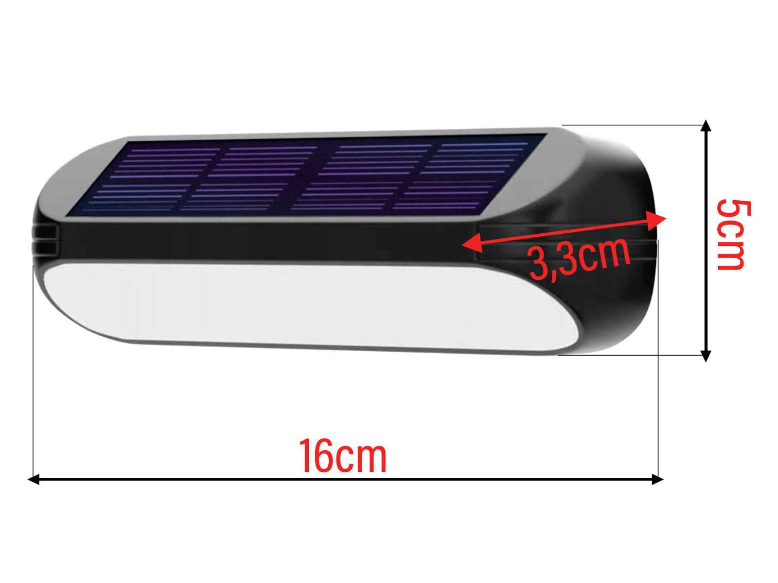 Lampa Solarna LED Elewacyjna Schodowa Ogrodowa Wodoodporna Kinkiet RGB