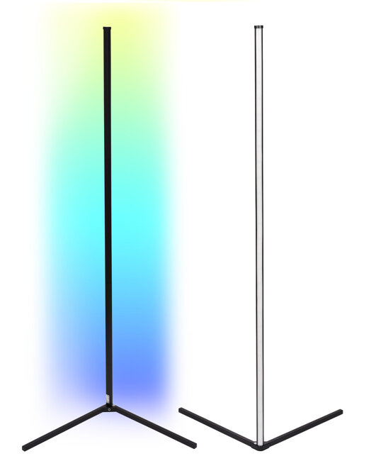 Lampa Stojąca Podłogowa Narożna LED RGB LX-1808 12W Czarna LEDLUX