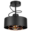 Lampa Sufitowa LX- 1259 Czarna + Miedź 1x E27 LEDLUX