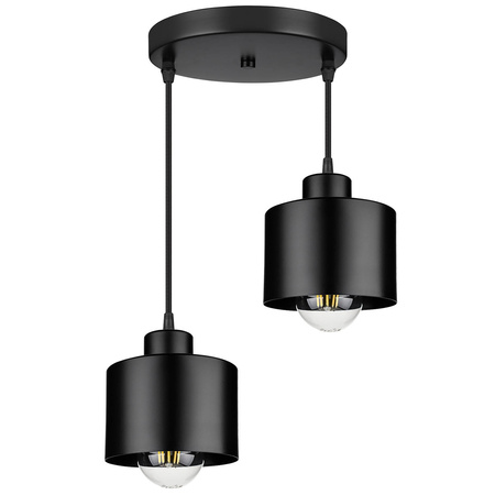 Lampa Wisząca LX- 1061 Czarna 2x E27 LEDLUX