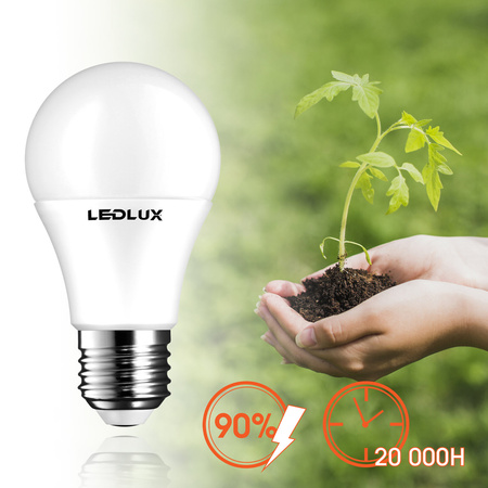 6x Żarówka LED E27 A60 10W = 100W 1000lm 4000K biała neutralna LEDLUX