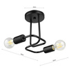 Lampa Sufitowa LX- 1322 Czarna 2x E27 LEDLUX