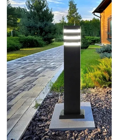 Lampa Ogrodowa Stojąca Słupek E27 LX- 910 Czarna 50cm LEDLUX