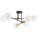 Lampa Sufitowa LX- 1392 Czarna+ Złoto 6x E27 LEDLUX