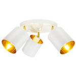 Lampa Sufitowa LX- 1381 Biała + Złoto 3x E27 LEDLUX