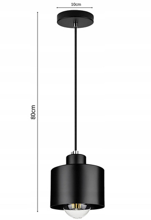 Lampa Wisząca LX- 1037 Czarna 1x E27 LEDLUX