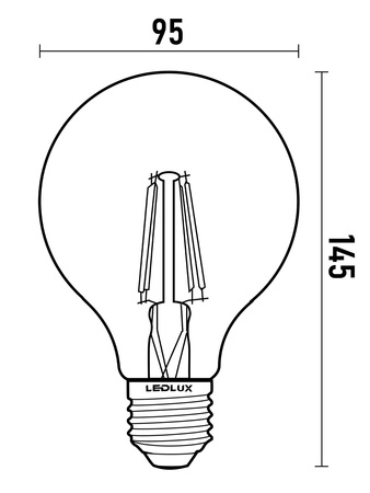 Żarówka LED E27 A95 6W = 50W 800lm 3000K LEDLUX