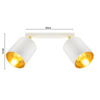 Lampa Sufitowa LX- 1385 Biała + Złoto 2x E27 LEDLUX