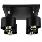 Lampa Sufitowa LX- 1041 Czarna 4x E27 LEDLUX