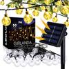 Girlanda Solarna 13m 50 LED Kulki Dekoracja Ogrodu Oświetlenie Zewnętrzne LSOL-038 LEDLUX