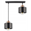 Lampa Sufitowa LX- 1067 Czarna + Miedź 2x E27