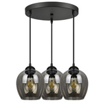 Lampa Wisząca LX- 1283 Czarna 3x E27 LEDLUX