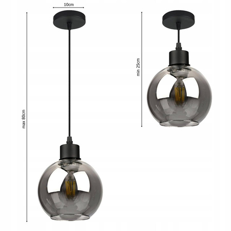 Lampa Wisząca LX- 1136 Czarna 1x E27 LEDLUX