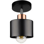 Lampa Sufitowa LX- 1106 Czarna + Miedź 1x E27 LEDLUX