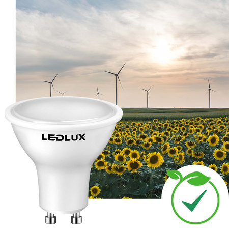 Żarówka LED GU10 10W = 90W 850lm 3000K biała ciepła LEDLUX