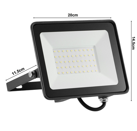 Naświetlacz Halogen LED 50W 4500lm 4000K biała neutralna LEDLUX