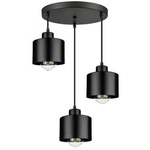 Lampa Wisząca LX- 1039 Czarna 3x E27 LEDLUX