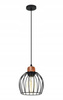 Lampa Wisząca LX- 1047 Czarna + Miedź 1x E27 LEDLUX