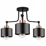 Lampa Sufitowa LX- 1036 Czarna + Miedź 3x E27 LEDLUX