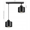 Lampa Sufitowa LX- 1067 Czarna 2x E27