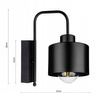 Kinkiet Lampa Ścienna LX- 1033 Czarna 1x E27 LEDLUX