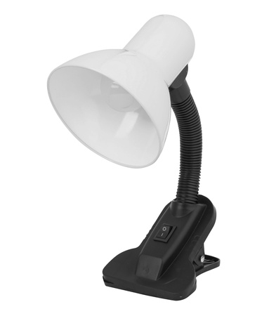 Lampka Biurkowa na Klip Biała z Elastycznym Ramieniem E27 LX-1813 WHITE LEDLUX