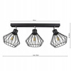 Lampa Sufitowa LX- 1255 Czarna 3x E27 LEDLUX