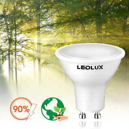 10x Żarówka LED GU10 1,5W = 20W 130lm 3000K biała ciepła LEDLUX