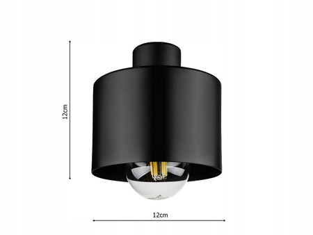 Kinkiet Lampa Ścienna LX- 1033 Czarna 1x E27 LEDLUX