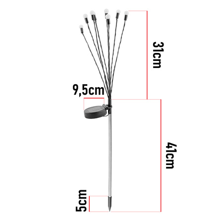 Lampa Solarna Ogrodowa Drzewko Dmuchawiec LED Fajerwerki LSOL-028 LEDLUX