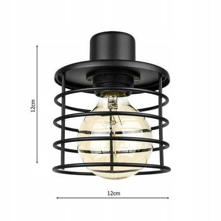 Lammpa Sufitowa LX- 1121 Czarna 2x E27 LEDLUX