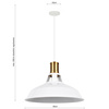 Lampa Wisząca PT608 Biała 1x E27 LEDLUX