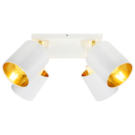 Lampa Sufitowa LX- 1386 Biała + Złoto 4x E27 LEDLUX