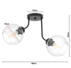 Lampa Sufitowa LX- 1296 Czarna 2x E27 LEDLUX