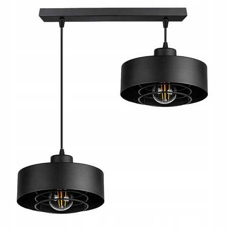 Lampa Wisząca LX- 1188 Czarna 2x E27 LEDLUX