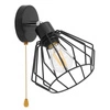 Kinkiet Lampa Ścienna LX- 1364 Czarna z włącznikiem  1x E27 LEDLUX