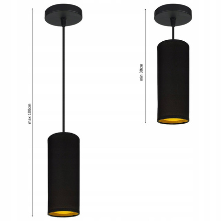 Lampa wisząca LX- 1027 Czarna 1x E27 LEDLUX