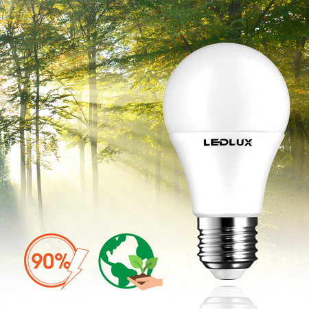 Żarówka LED E27 A60 10W = 100W 1000lm 4000K biała neutralna LEDLUX