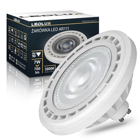 Żarówka LED GU10 ES111 AR111 7W = 70W 700lm 3000K biała ciepła LEDLUX