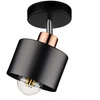 Lampa Sufitowa LX- 1106 Czarna + Miedź 1x E27 LEDLUX