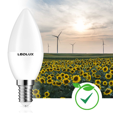 Żarówka LED E14 B35 12W = 110W 1000lm 6000K biała zimna LEDLUX