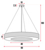 Lampa Sufitowa Wisząca LED Okrągła LX- 900 30W Czarna biała neutralna LEDLUX