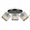 Lampa Sufitowa LX- 1193 Czarna 3x E27 LEDLUX