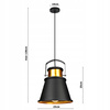 Lampa Wisząca LX- 1170 Czarna 1x E27 LEDLUX