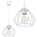 Lampa Wisząca LX- 1030 Biała 1x E27 LEDLUX