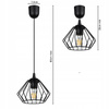 Lampa Wisząca LX- 1030 Czarna 1x E27 LEDLUX