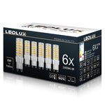 6x Żarówka LED G9 8W = 75W 780lm 3000K LEDLUX