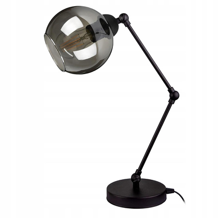 Lampka Nocna Biurkowa Stołowa LX- 1806 Czarna 1x E27 LEDLUX