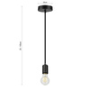 Lampa Wisząca LX- 1317 Czarna 1x E27 LEDLUX