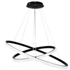 Lampa Sufitowa Wisząca LED Dwa Okręgi LX- 1104 49W Czarna 3000k- 6000k LEDLUX